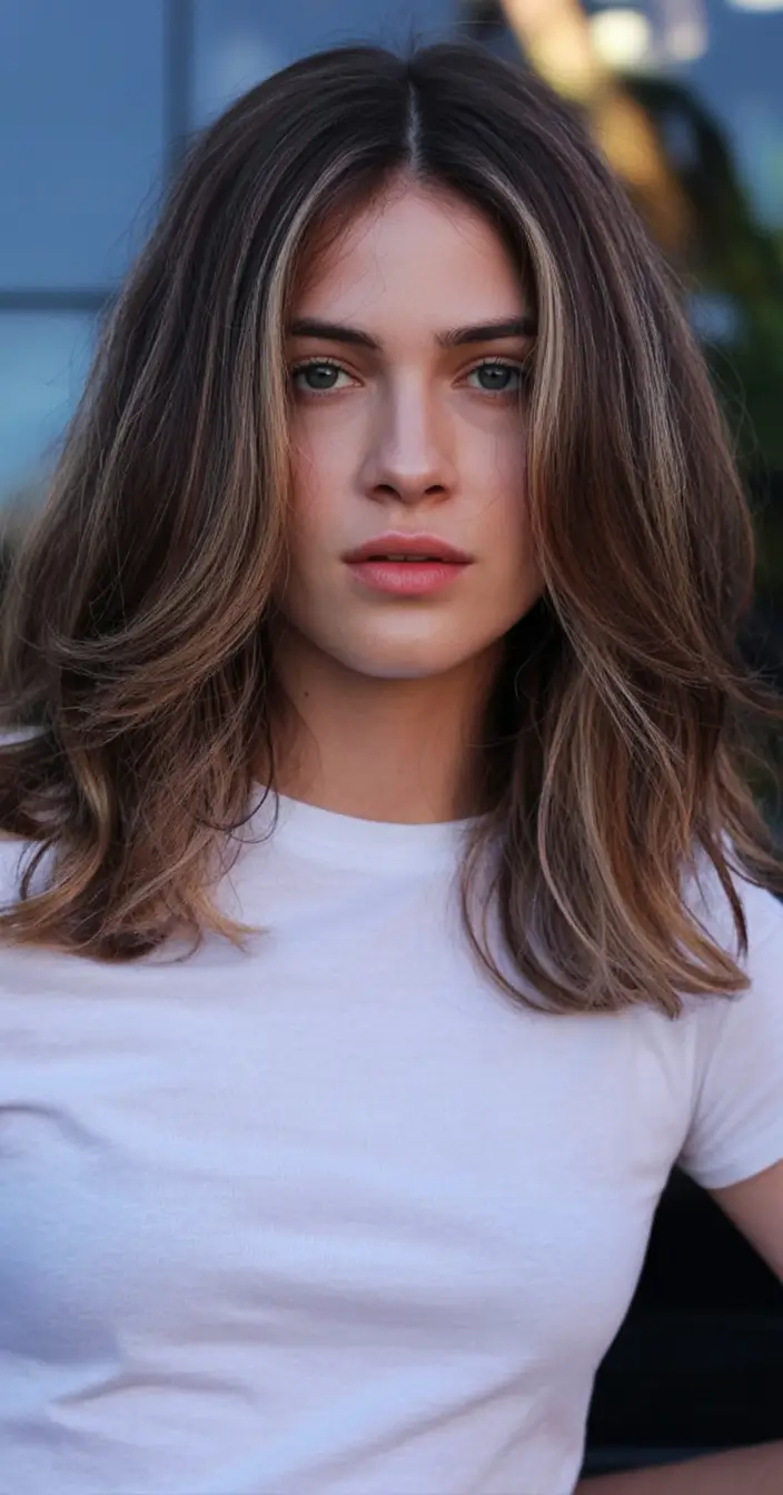 low maintenance spring haircuts for women over 50 2026 Softly Layered Mid-Length Cut with Natural Texture