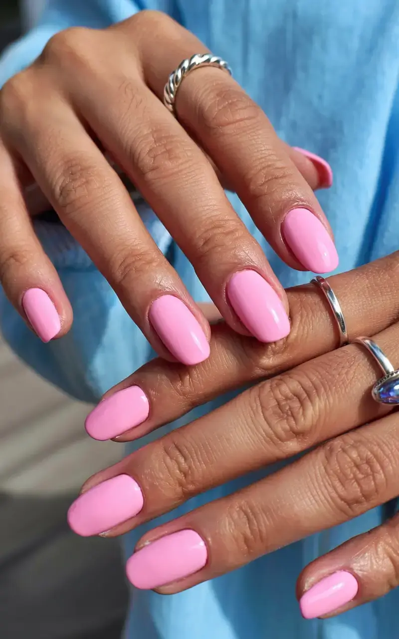 march 2026 nail colors ideas Bubblegum Energy