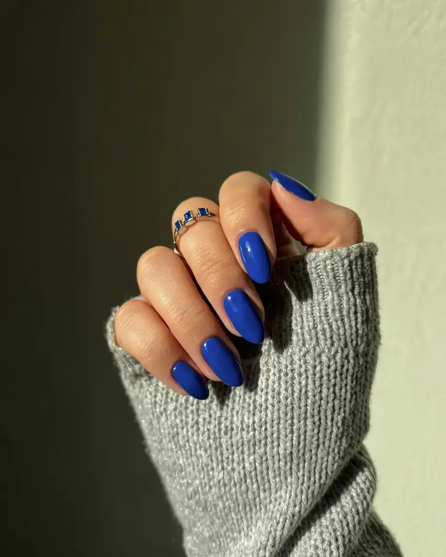 march 2026 nail colors ideas Royal Blue in Morning Light