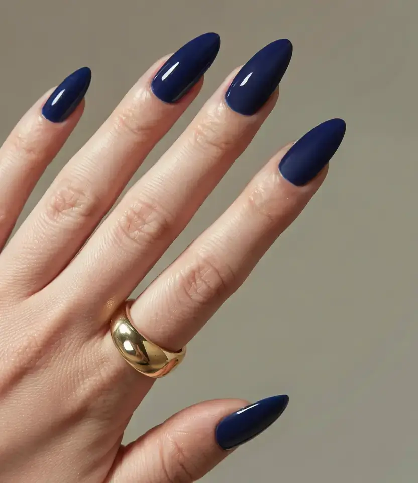 march 2026 nail colors ideas Midnight Navy Drama