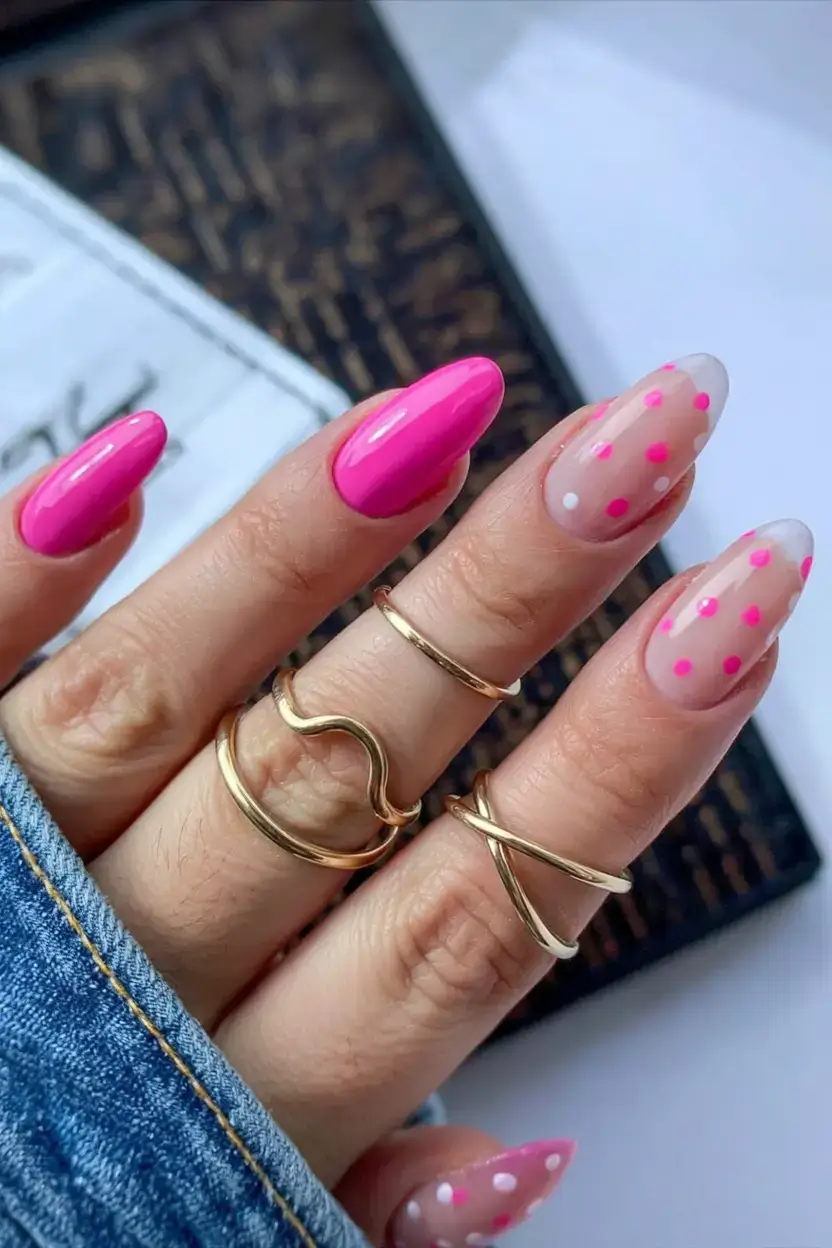 march nails design 2026 Bubblegum Pop & Dots