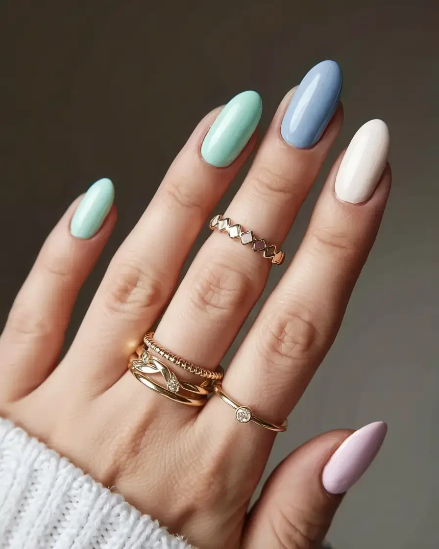 march nails design 2026 Spring Pastel Ombré