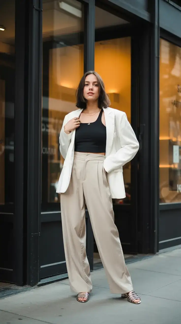 march outfits ideas 2026 Minimal Contrast with a Sharp Edge