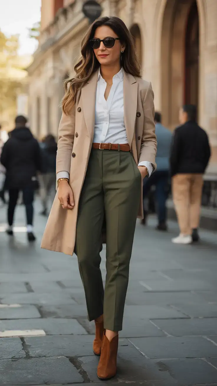march outfits ideas 2026 Modern Classic with Earthy Layers