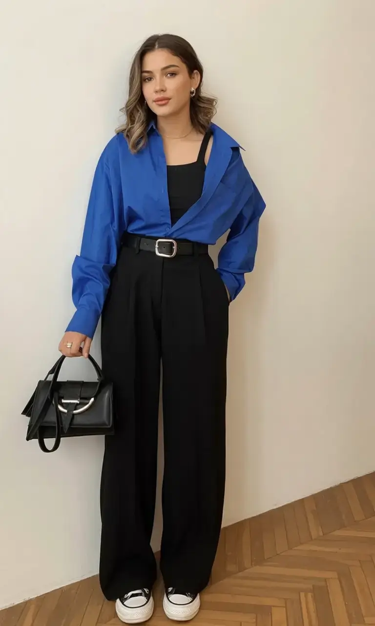 march outfits ideas 2026 Bold Blue for Minimal Drama