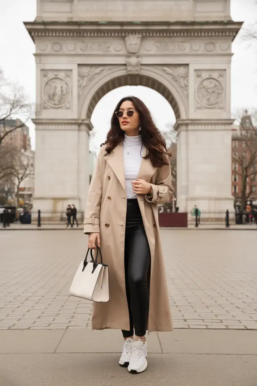 march outfits ideas 2026 City Sleek in Neutrals and Leather
