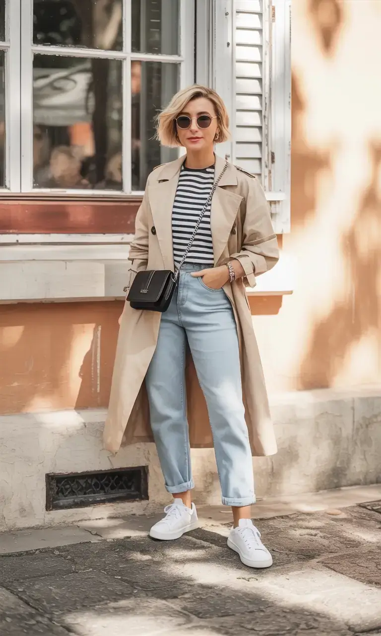 march outfits ideas 2026 Effortlessly Parisian with a Striped Classic