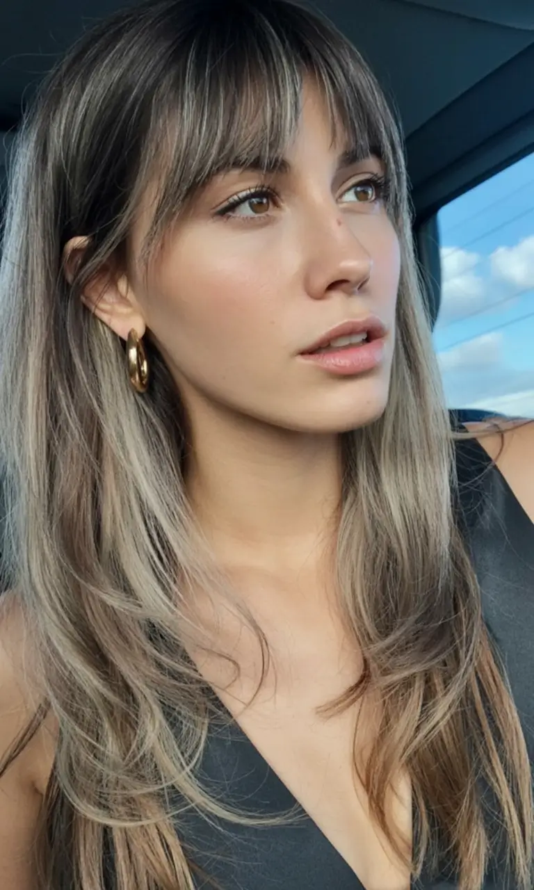 must try spring haircuts for women over 40 2026 Flowing Layered Cut With Soft Fringe