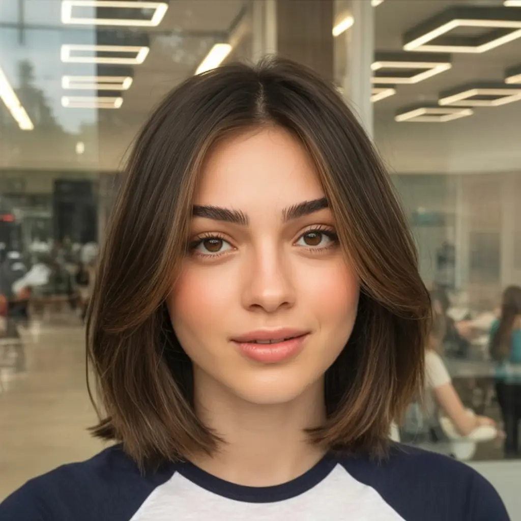 must try spring haircuts for women over 40 2026 Middle-Part Blunt Bob With Soft Layers
