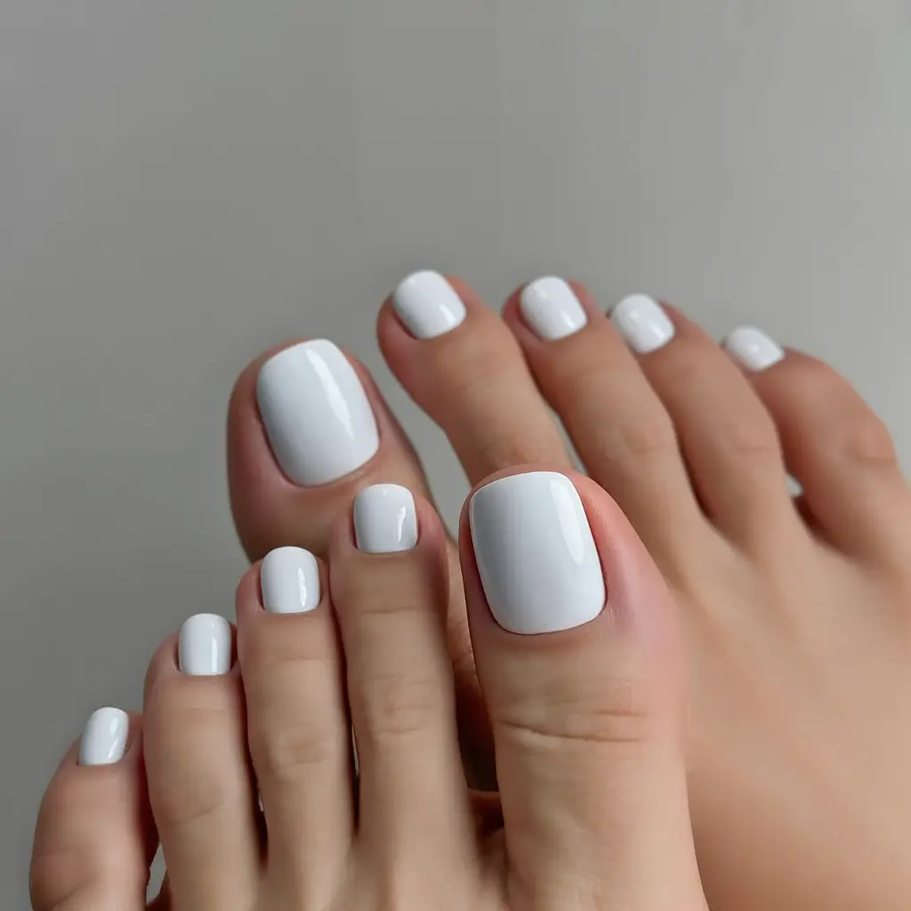 must try spring toe nail color 2026 Clean Cloud White