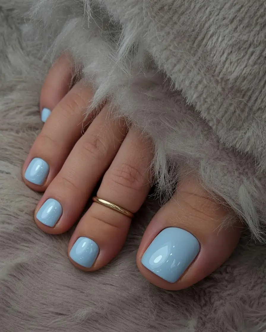 must try spring toe nail color 2026 Cloudy Sky Blue