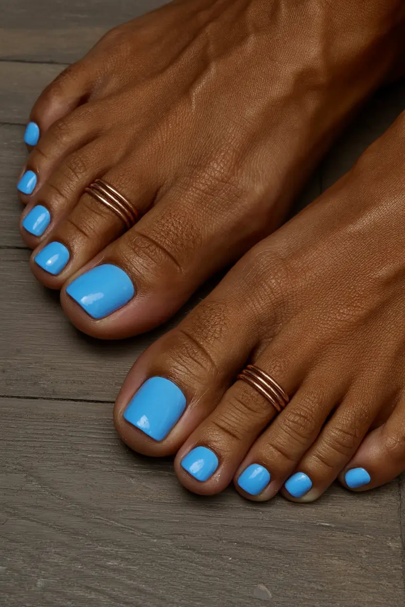 must try spring toe nail color 2026 Caribbean Water Blue