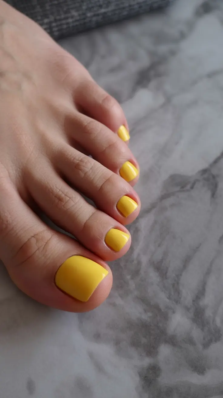 must try spring toe nail color 2026 Lemon Drop Yellow Glow