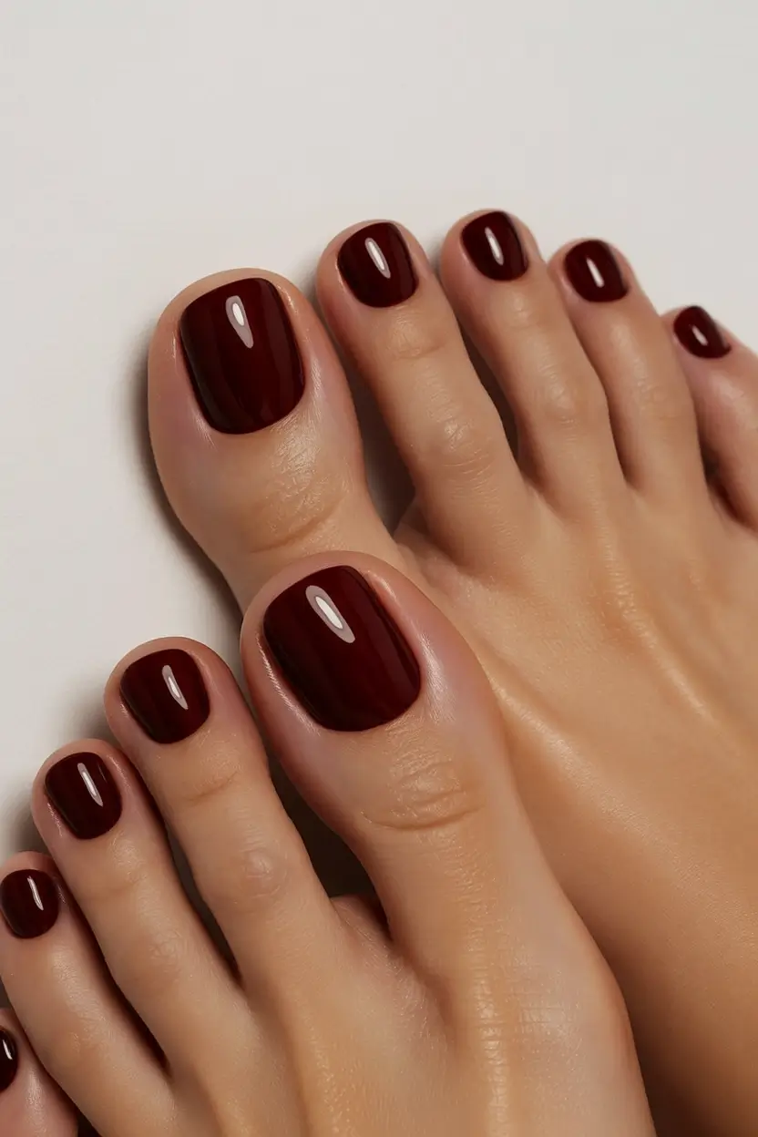 must try spring toe nail color 2026 Deep Cabernet Elegance