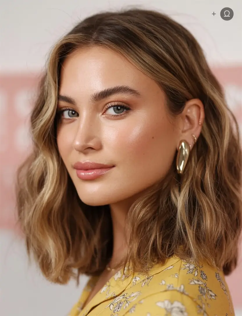 natural spring hair color for tan skin 2026+Sunlit Toffee Wob with Golden Ribbons