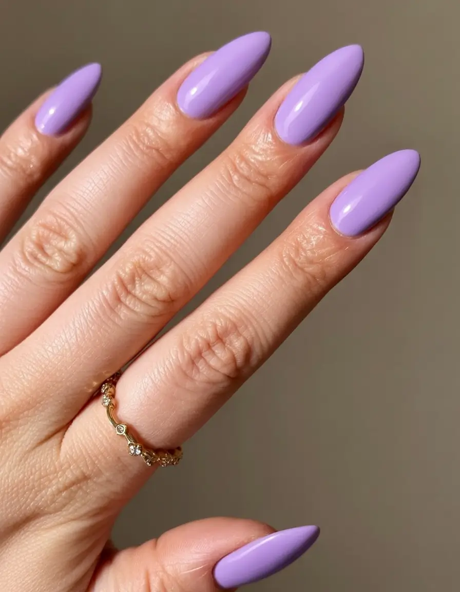 neon bright spring nails 2026 Lavender Milkshake Mood