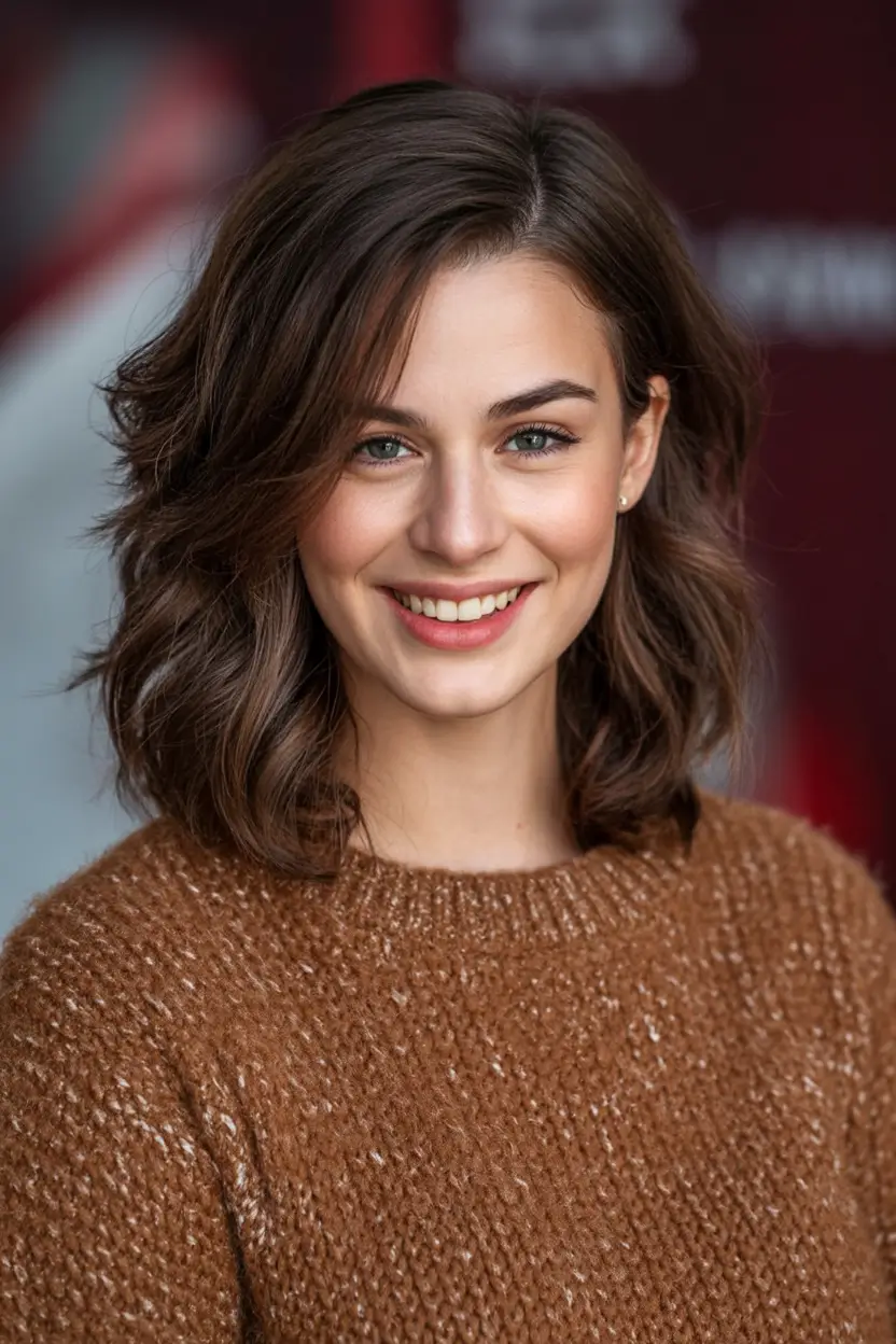 playful spring short haircut 2026 Soft Wavy Bob with Warm Spring Glow