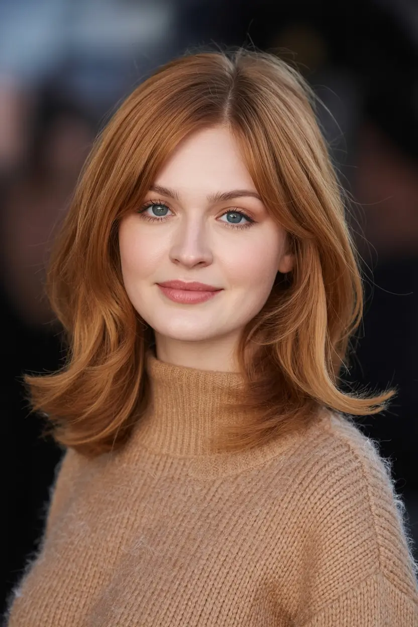 playful spring short haircut 2026 Soft Ginger Layered Bob with Petal-Like Ends