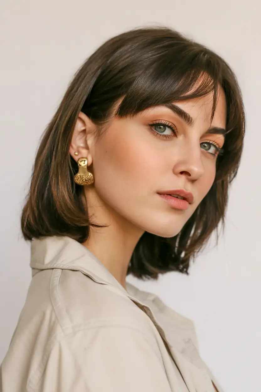 playful spring short haircut 2026 Classic Bob with a Polished Curve