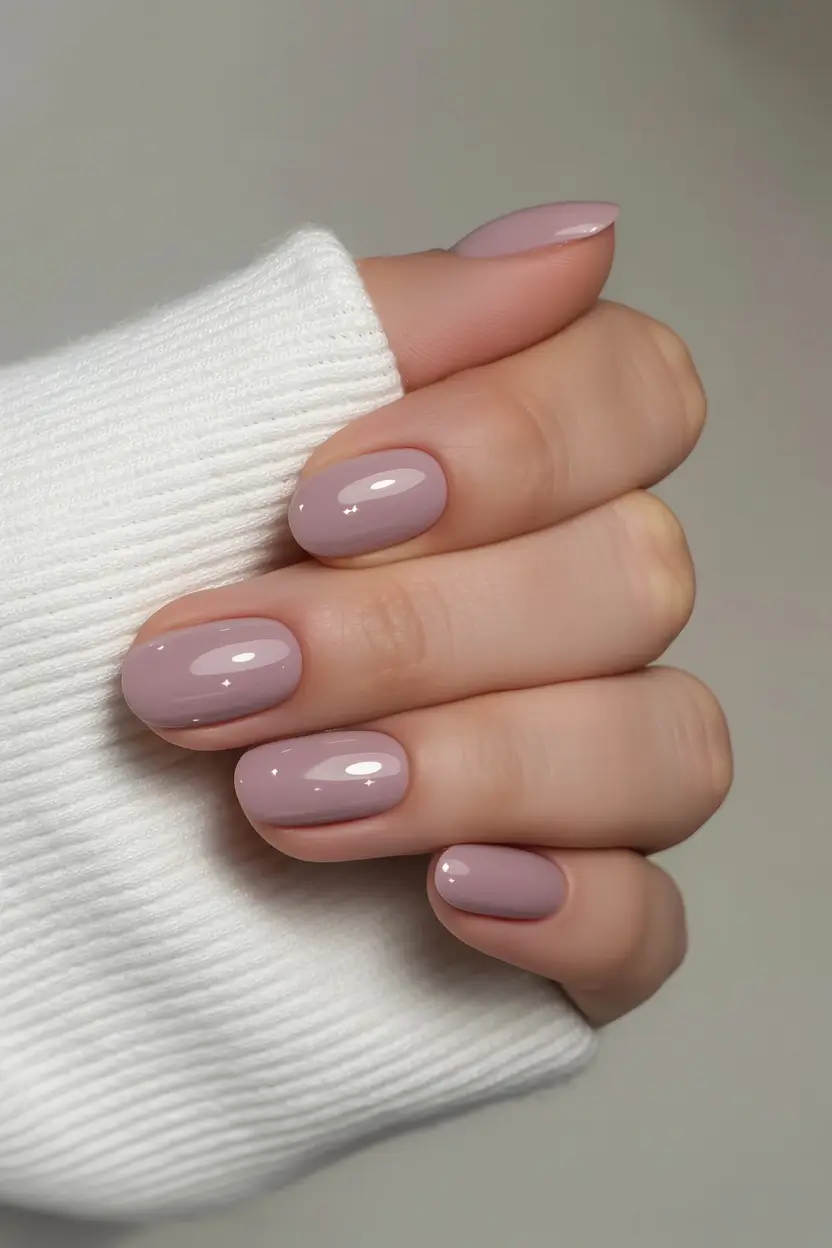 spring simple nails 2026 Soft Mauve Sheen