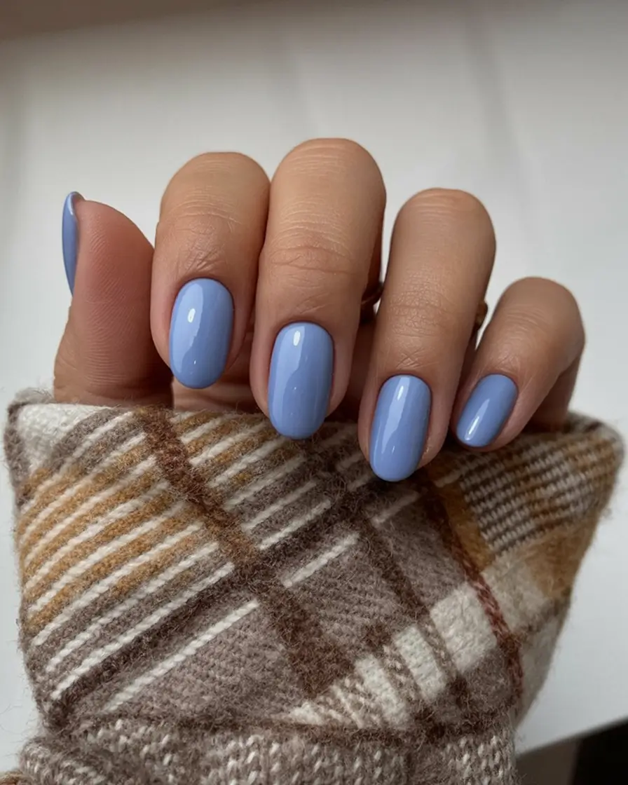 spring simple nails 2026 Bluebell Soft Gloss