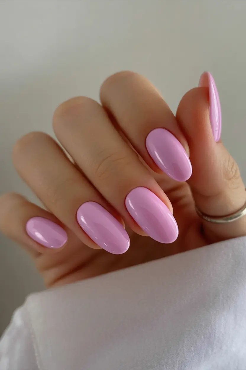 spring simple nails 2026 Pastel Pink Calm