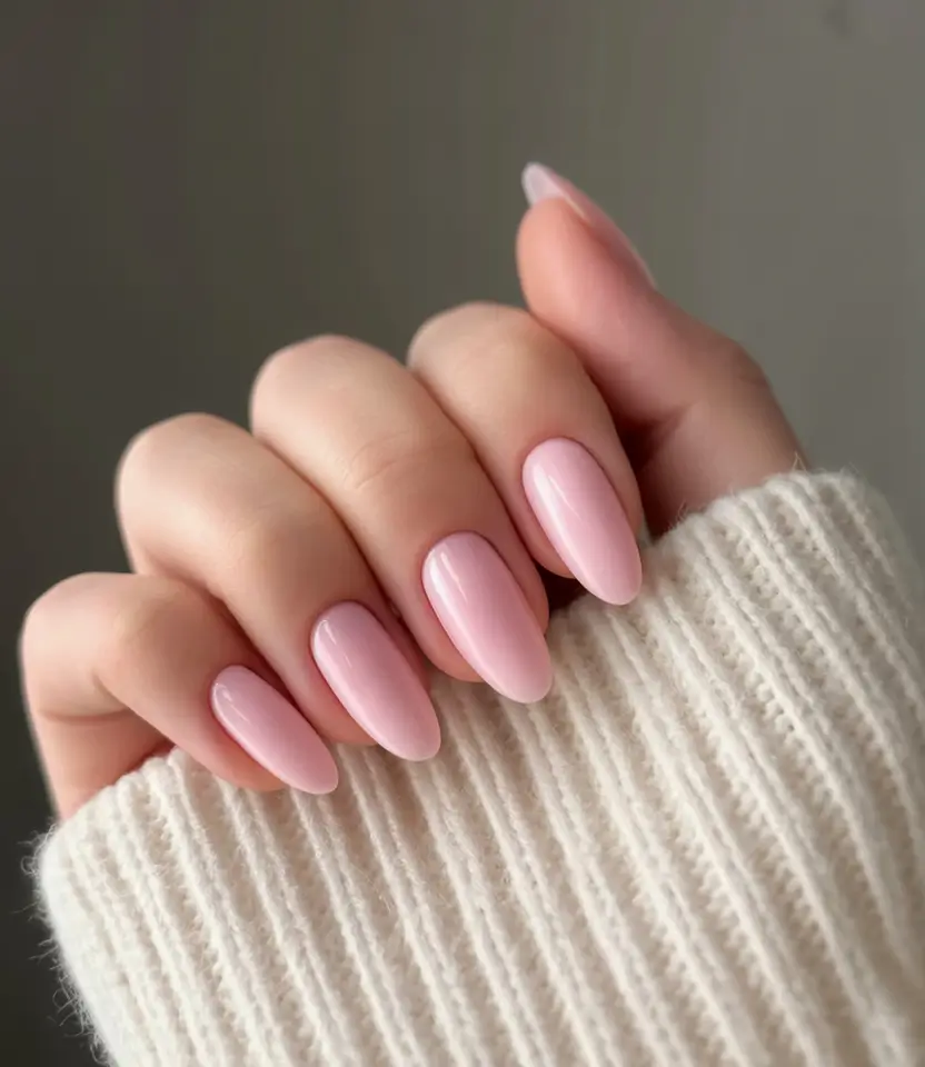 spring simple nails 2026 Soft Petal Pink Serenity