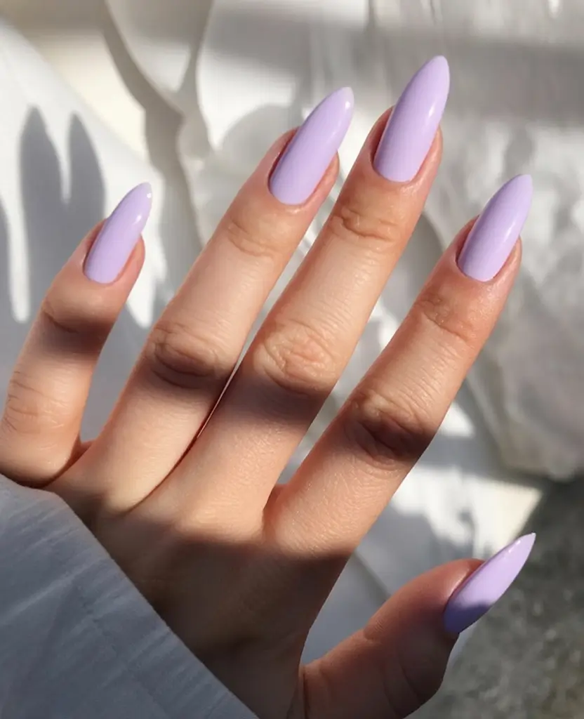 spring simple nails 2026 Lilac Morning Light