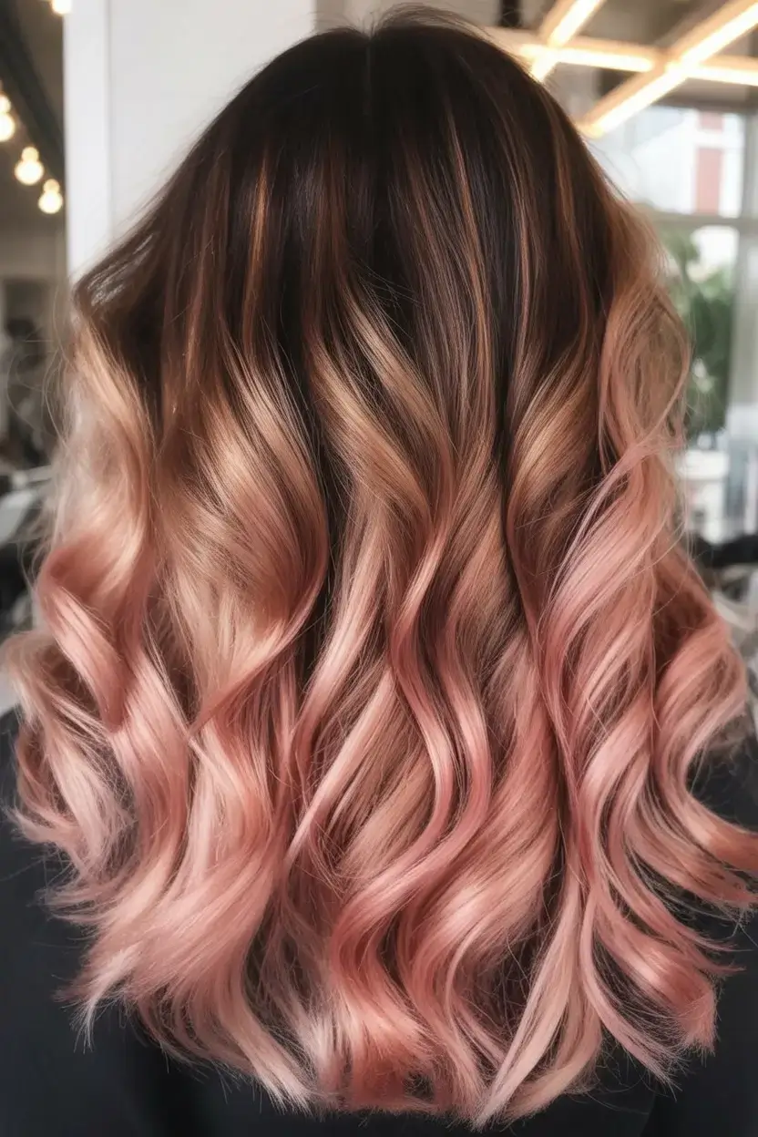 stunning spring hair color trends 2026+Rosewood Melt: Bold Bloom Energy