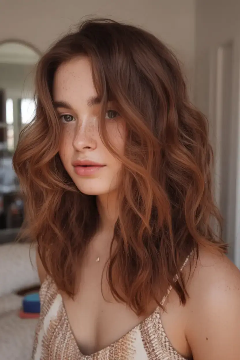 stunning spring hair color trends 2026+Rustwood Texture: A Grounded Take on Red