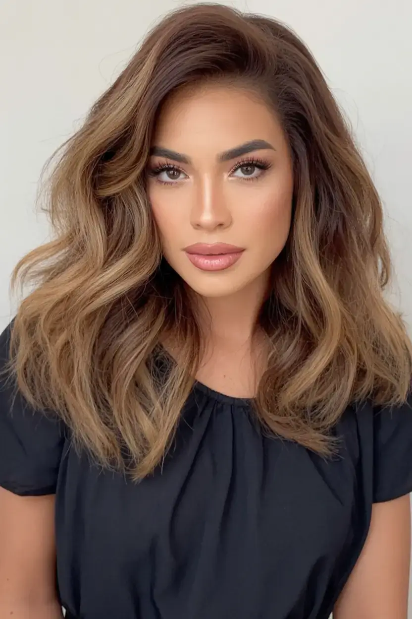 stunning spring hair color trends 2026+Bronzed Blonde Blend: Glam With a Twist