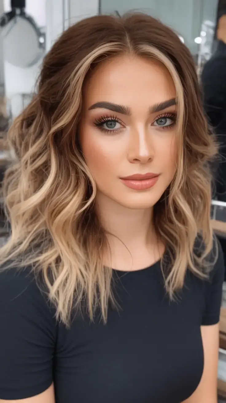 stunning spring hair color trends 2026+Rooted Champagne Lights: Effortlessly Glam, Totally Doable