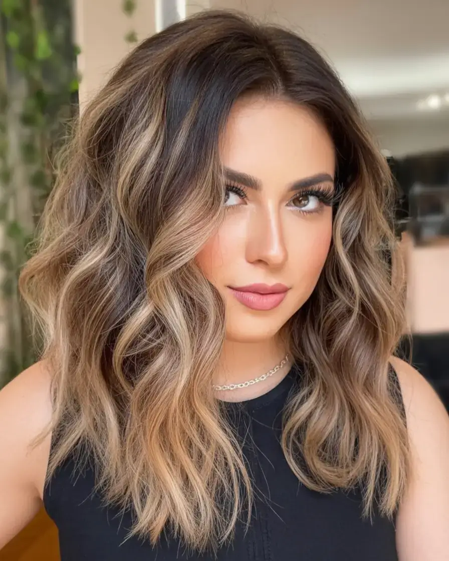 stunning spring hair color trends 2026+Toasted Caramel Ribbons: Soft Drama, High Contrast