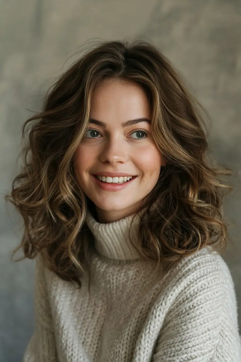 stylish spring haircut for wavy hair 2026 Bouncy Layered Curls With a Soft Root Lift