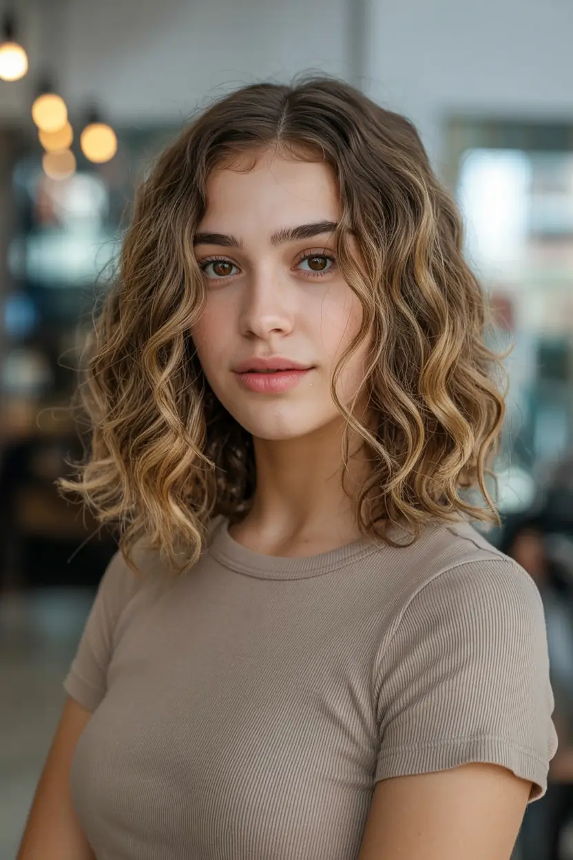 stylish spring haircut for wavy hair 2026 Light Caramel Ringlets With a Fresh Spring Glow