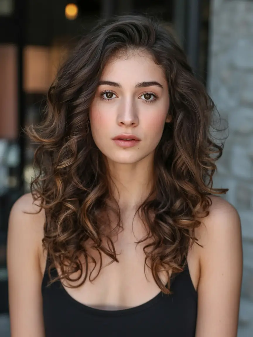 stylish spring haircut for wavy hair 2026 Defined Spiral Waves With Modern Volume