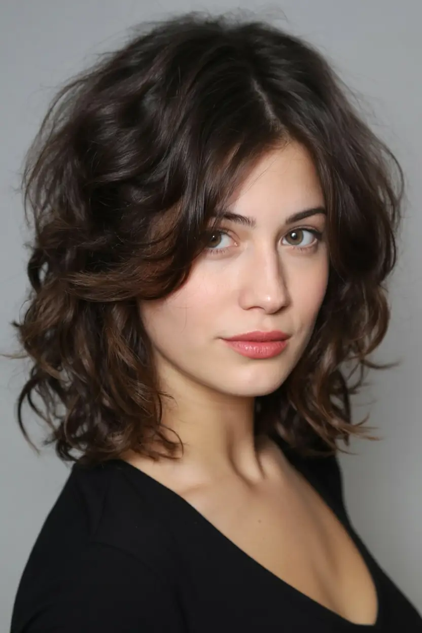 stylish spring haircuts for oval face shape 2026 Short Textured Curls with Natural Bounce