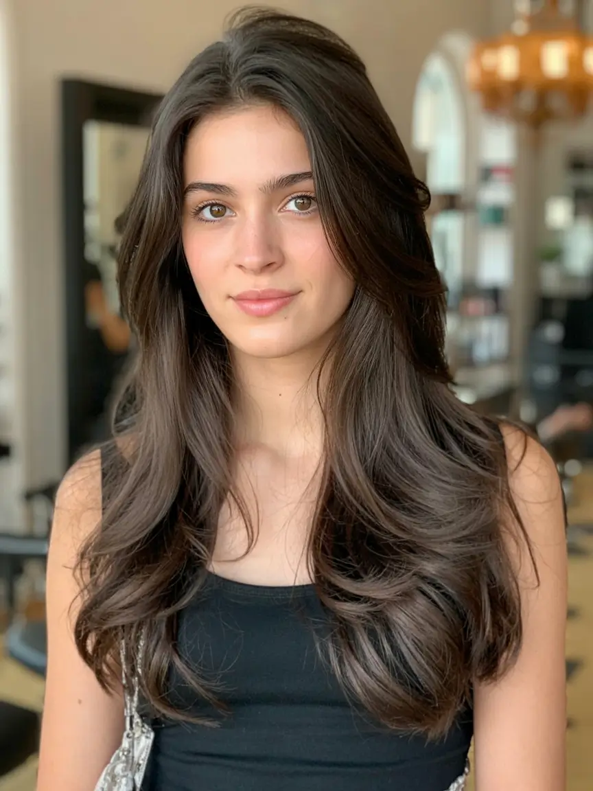 stylish spring haircuts for oval face shape 2026 Extended Layers with Silky Movement