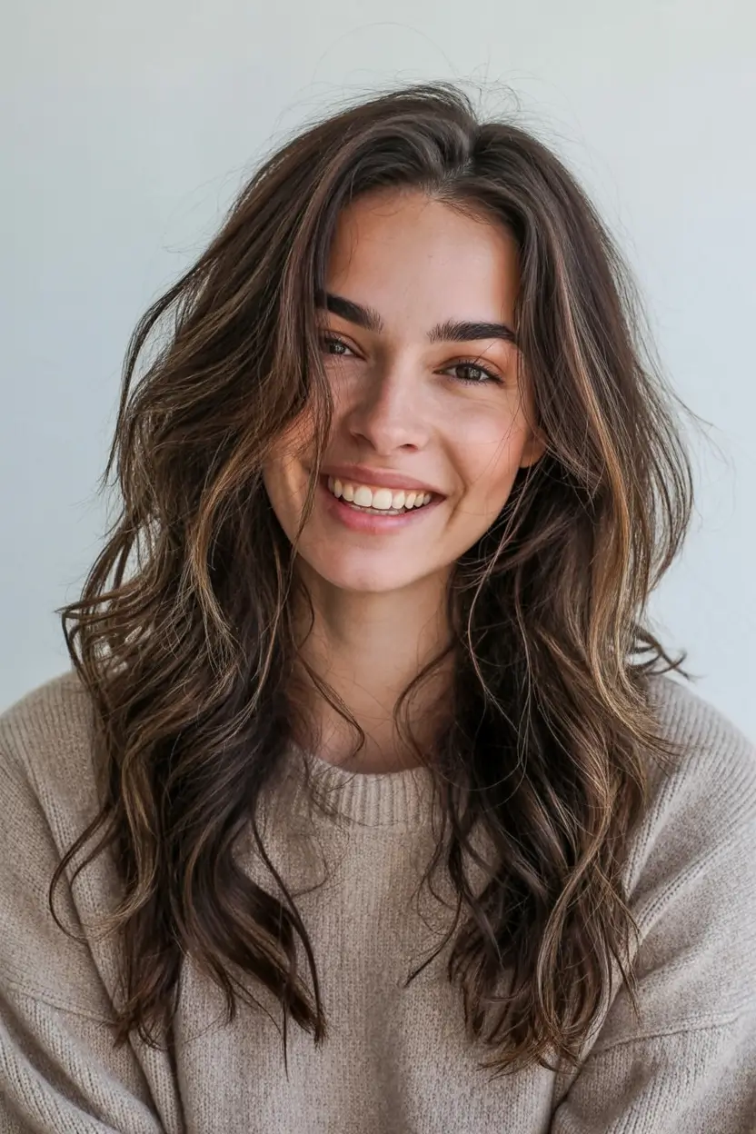 stylish spring haircuts for oval face shape 2026 Freeform Waves with Lived-In Texture