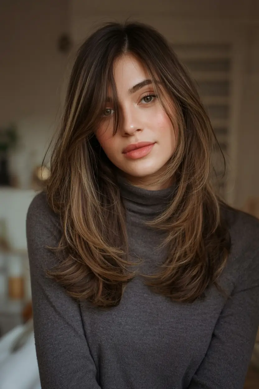 stylish spring haircuts for oval face shape 2026 Layered Volume with Soft Curtain Flow