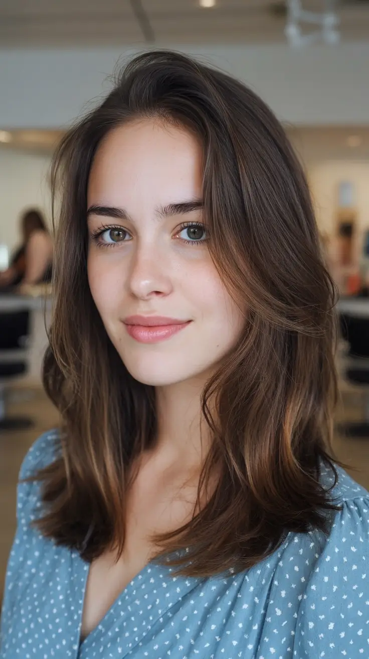 stylish spring haircuts for oval face shape 2026 Minimalist Mid-Length with Barely-There Texture