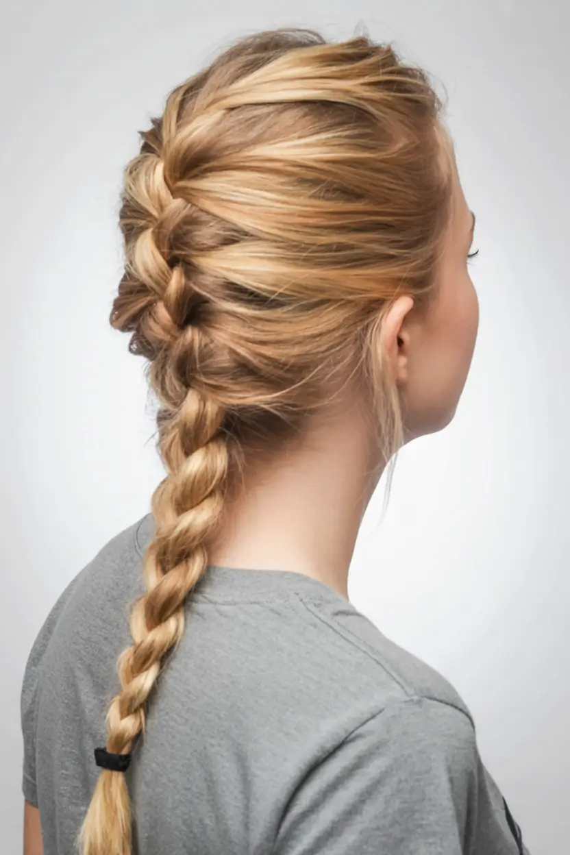 top spring braids hairstyle 2026 Soft Everyday French Braid with Warm Honey Highlights