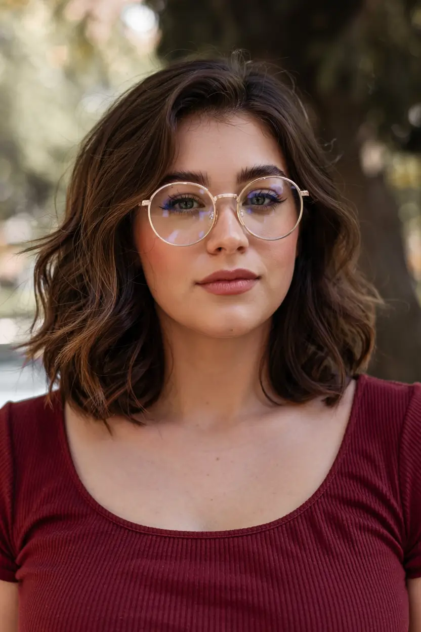 trending spring haircuts for plus size women 2026 Classic Chocolate Lob with Soft Ends