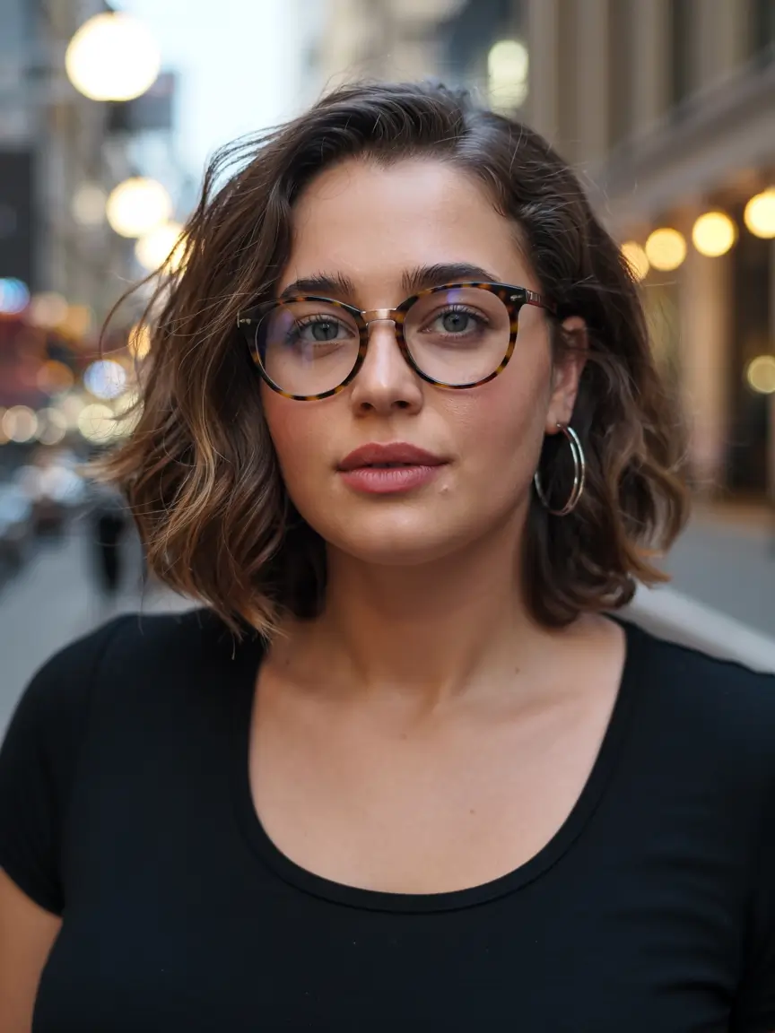 trending spring haircuts for plus size women 2026 Side-Swept Lob with Effortless City Volume