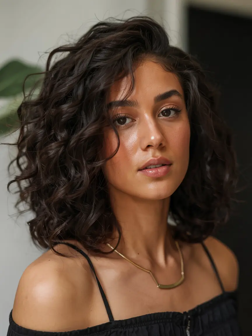 trending spring hairstyle for black women 2026 Curly Bob With Soft Sculpted Layers