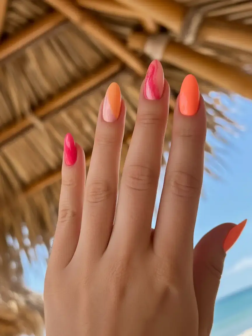 trendy nails for spring 2026 Sunset Melt