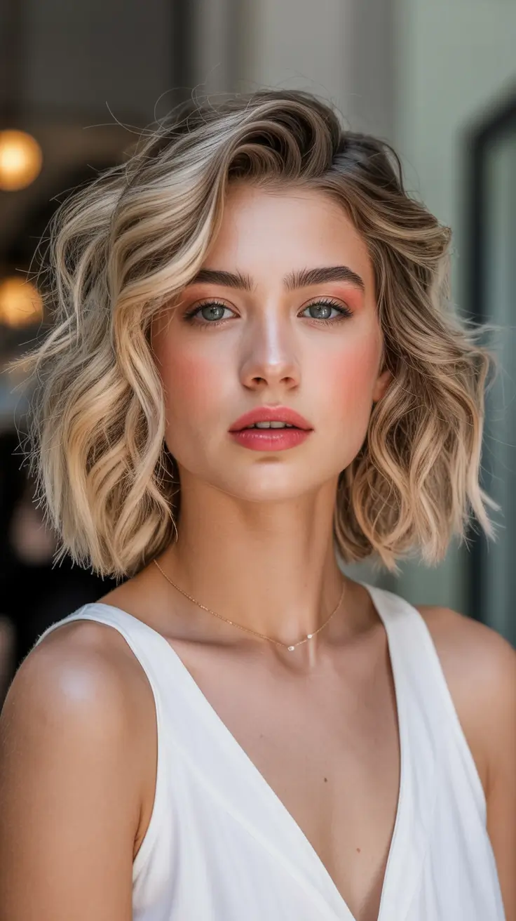 up to date spring short hairstyles 2026 Bright Whisper-Blonde Bob With Airy Spring Texture