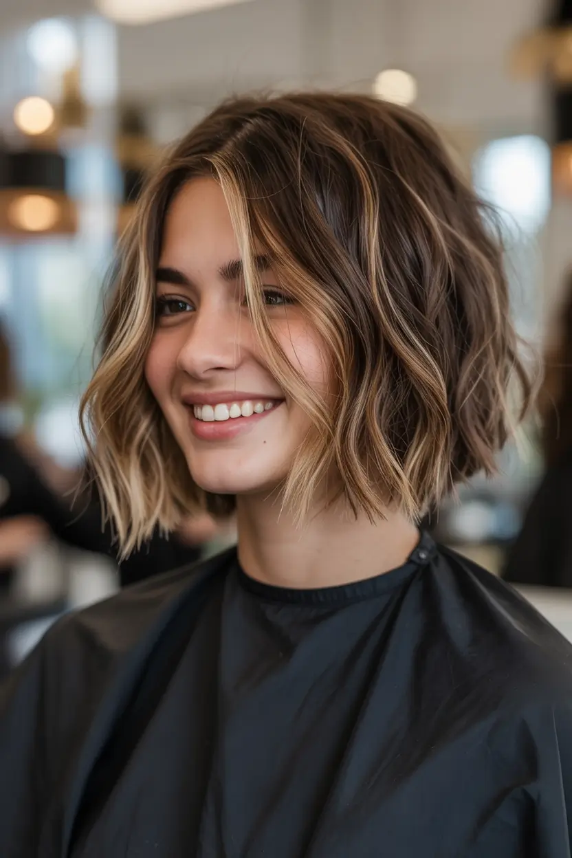 up to date spring short hairstyles 2026 Textured Honey-Bronde Bob With Illuminated Ends