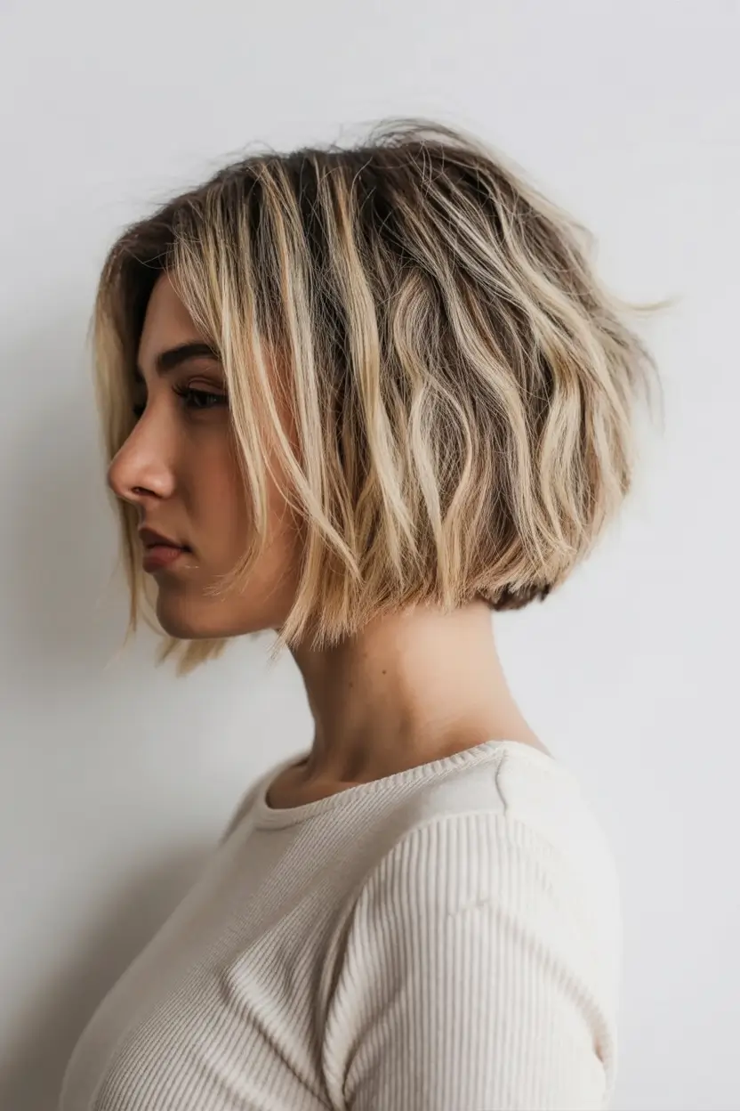 up to date spring short hairstyles 2026 Short Blonde Bob With Tousled, Air-Lifted Texture