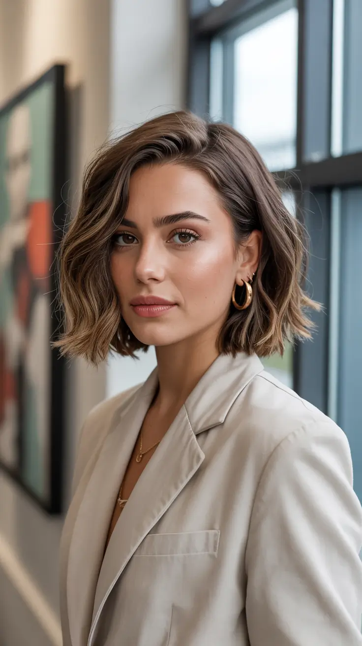 up to date spring short hairstyles 2026 Spring Textured Bob With Soft Balayage